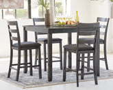 Prime Furniture - Ashley Furniture - Bridson Dining Room - RECT DRM Table Set (6/CN) / Gray - D383-325